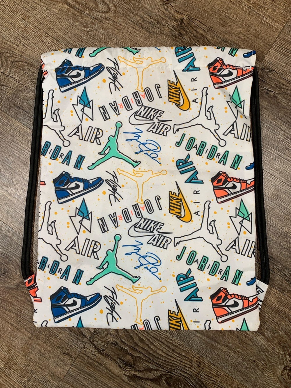 Nike Air Jordan Jumpman Drawstring Gym Bag School Sports Backpack Multicolored